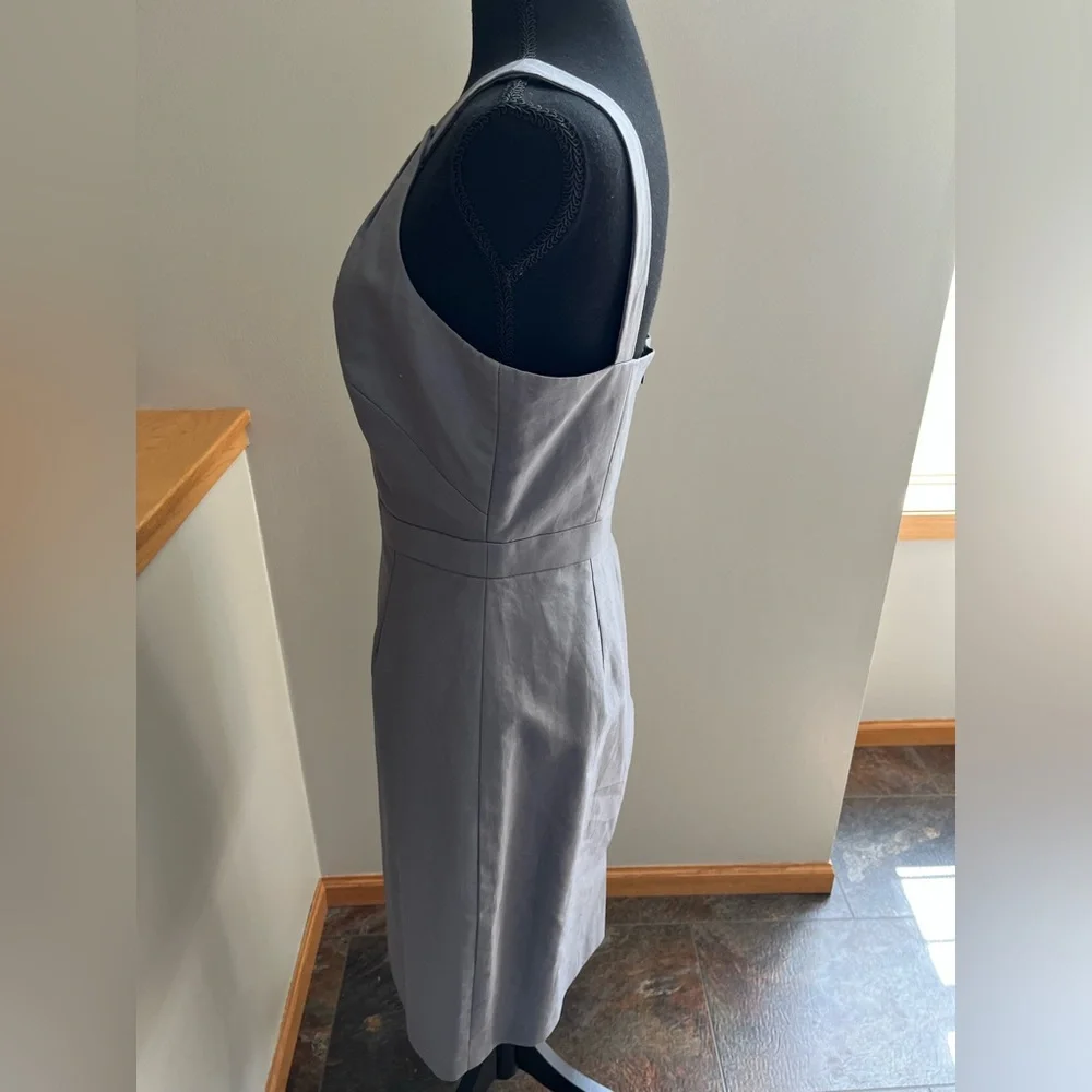 J. Crew gray 100% cotton sleeveless lined dress. Size 4